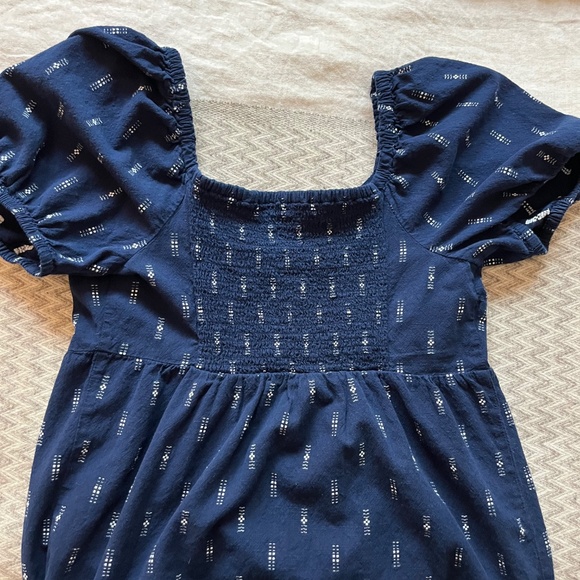 Madewell Navy Blue Blouse with White Pattern - Picture 3 of 3